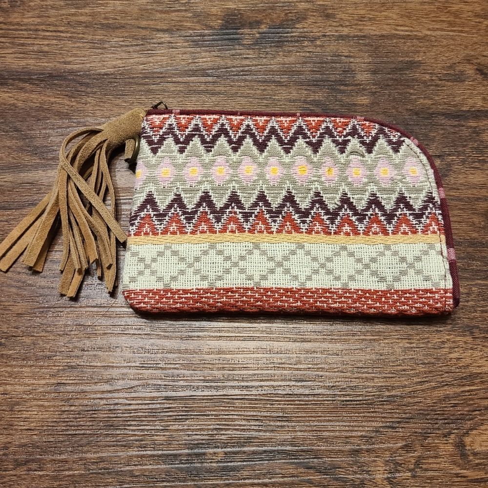 Noonday Collection Cotton Leather Wallet